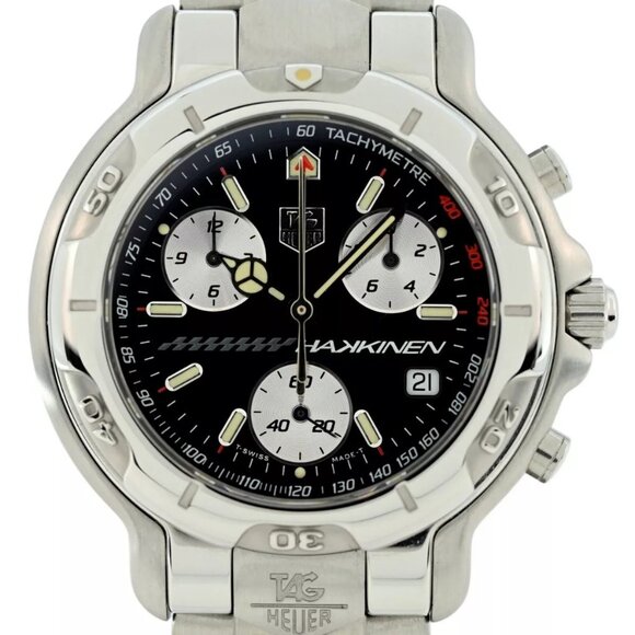 NOS Tag Heuer 41mm Vintage 6000 Series Limited Edition Hakkinen B+P Watch CH1114 - Picture 1 of 11